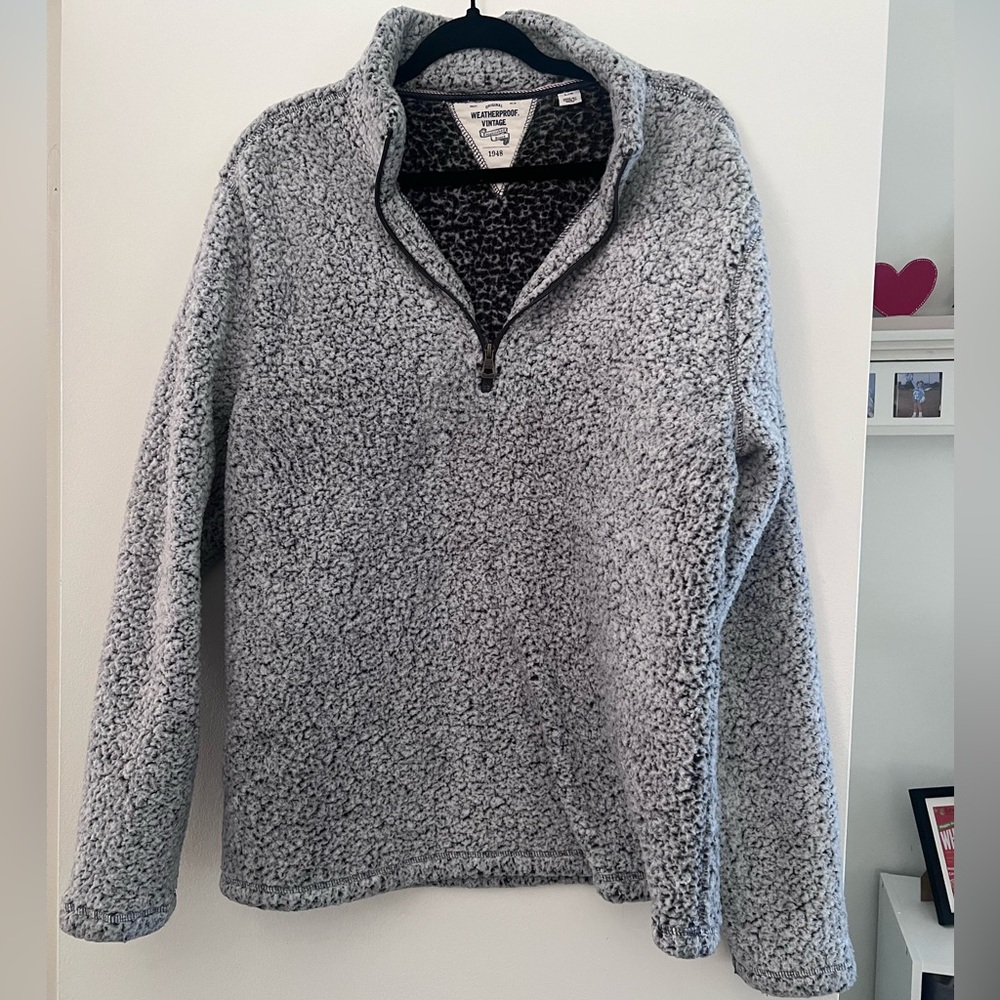 Weatherproof Women's Zip-Up Gray Sweater